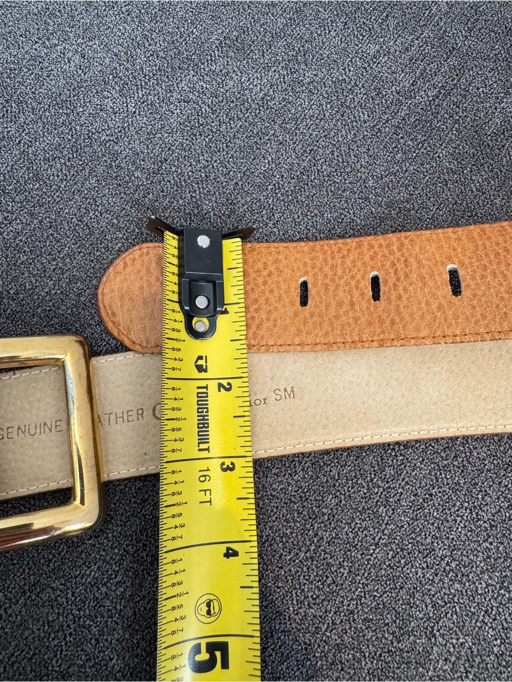 Vintage 80’s Christian Dior Women’s Tan Leather Belt with Gold Buckle Size SM - Picture 8 of 8
